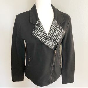 Pixley Aztec Moto Style Zipper Jacket